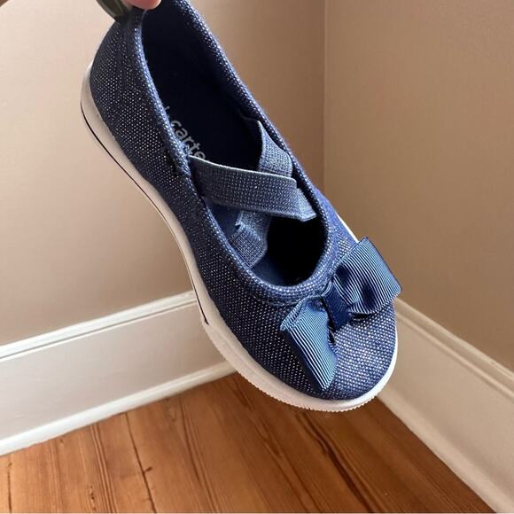 Carters blue white mary jane slip on sneakers SIZE 7 - Picture 1 of 6